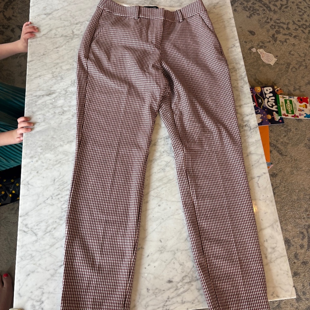 Express Mid Rise Columnist Ankle Houndstooth Pants